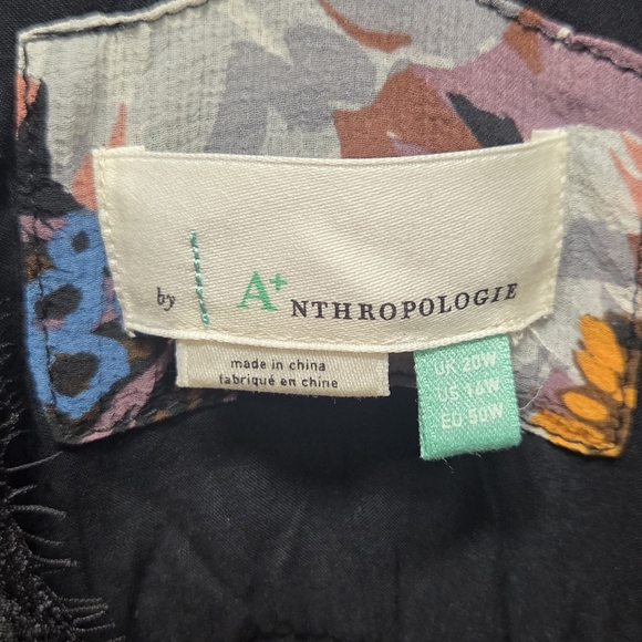 Anthropologie Black Floral Maxi Dress - Picture 4 of 4